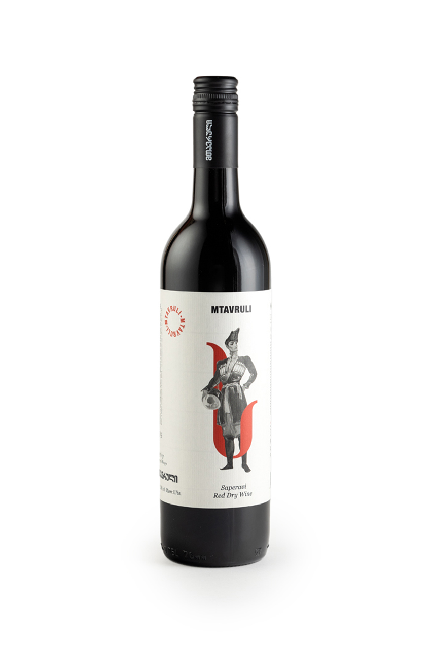 Вино Мтаврули Саперави, красное, сухое, 0.75л